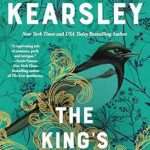 Teal green background with blue thistles (maybe?) and a songbird (of some sort) in the foreground. There are gold swirls in a kind of feathery curly pattern in the lower section foreground of the cover