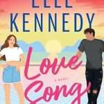 Illustrated cover featuring a hot white couple on a dock leaning against a railing and looking over at each other. Behind them the sun is setting. She is on the left and has long brown hair. She's wearing a white cropped tee and a short cutoff denim skirt. He has dark hair and wears a grey tee and black ripped jeans. The background colours are pastel rainbow tones.